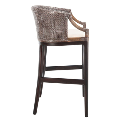 Tabouret de bar en rotin SAFAVIEH Virona de 76 cm (22,3 po l x 20,5 po l x 39 po H)