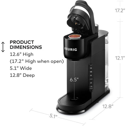 Cafetière K-Cup à dose unique, 3 tailles d'infusion, infusion forte, réservoir de 1,27 l, noir