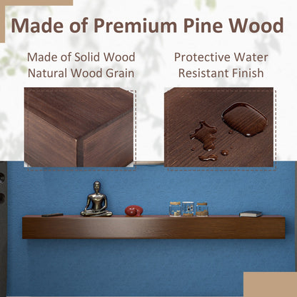 Étagère flottante murale pour manteau de cheminée en pin massif