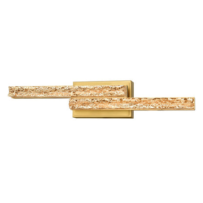 Applique de vanité à LED intégrée en laiton Stagger