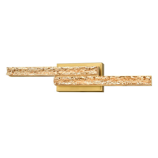 Applique de vanité à LED intégrée en laiton Stagger