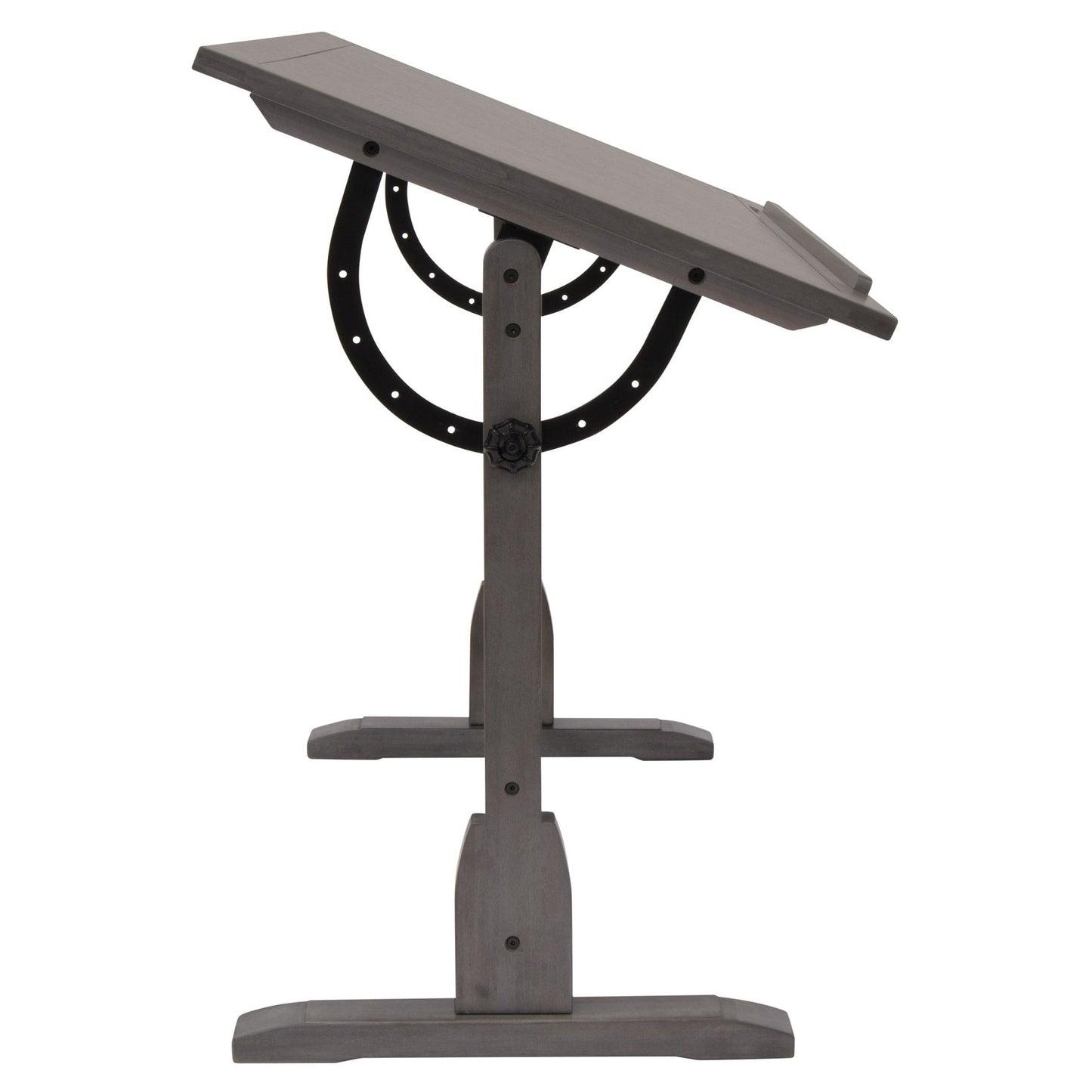 Table à dessin vintage en bois de 36 pouces avec plateau réglable en angle pour le dessin