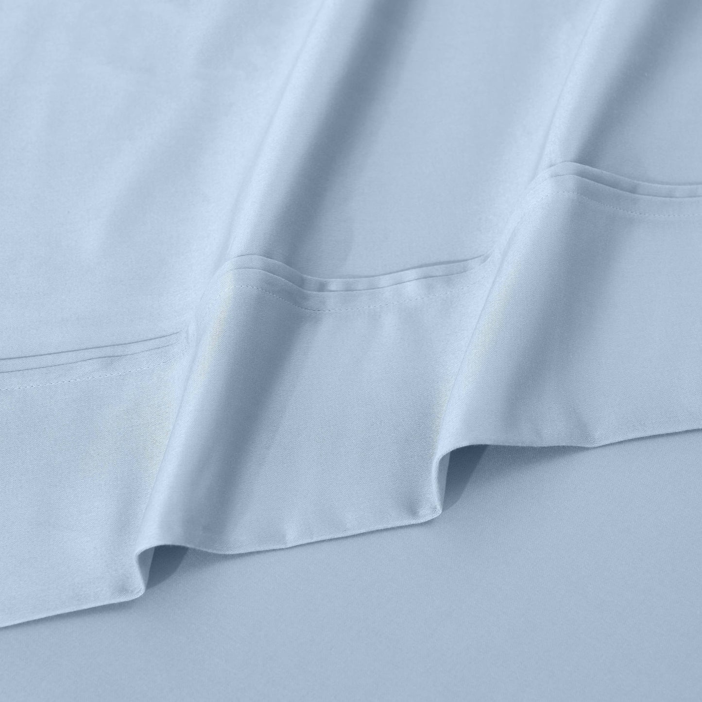 Parure de draps unie écologique en coton égyptien de qualité supérieure 1 200 fils