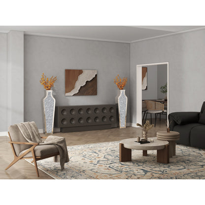 Grand vase de sol en diamant concassé