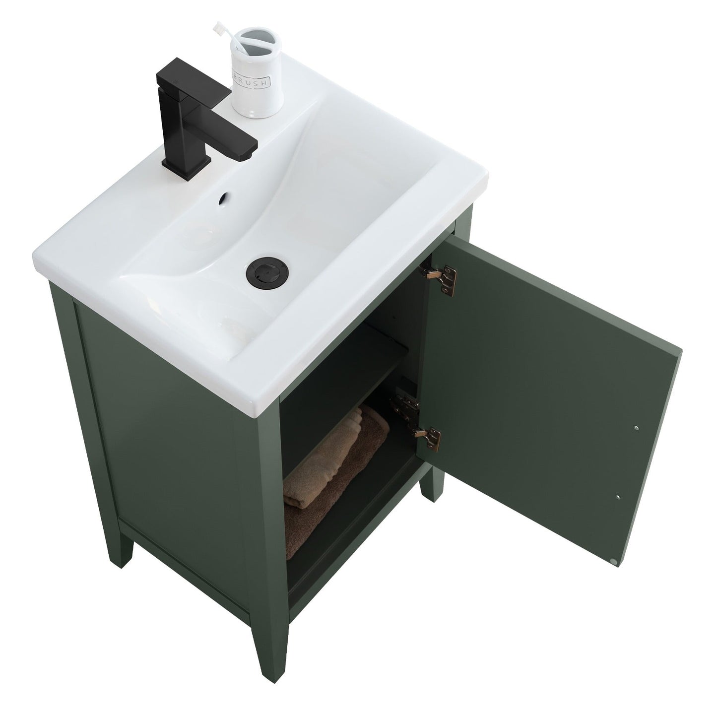 Meuble-lavabo simple Vanity Art 20, 24 ou 30 avec dessus en céramique