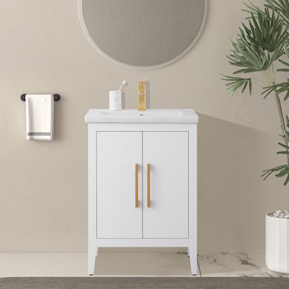 Meuble-lavabo simple Vanity Art 20, 24 ou 30 avec dessus en céramique