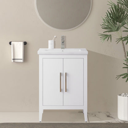 Meuble-lavabo simple Vanity Art 20, 24 ou 30 avec dessus en céramique