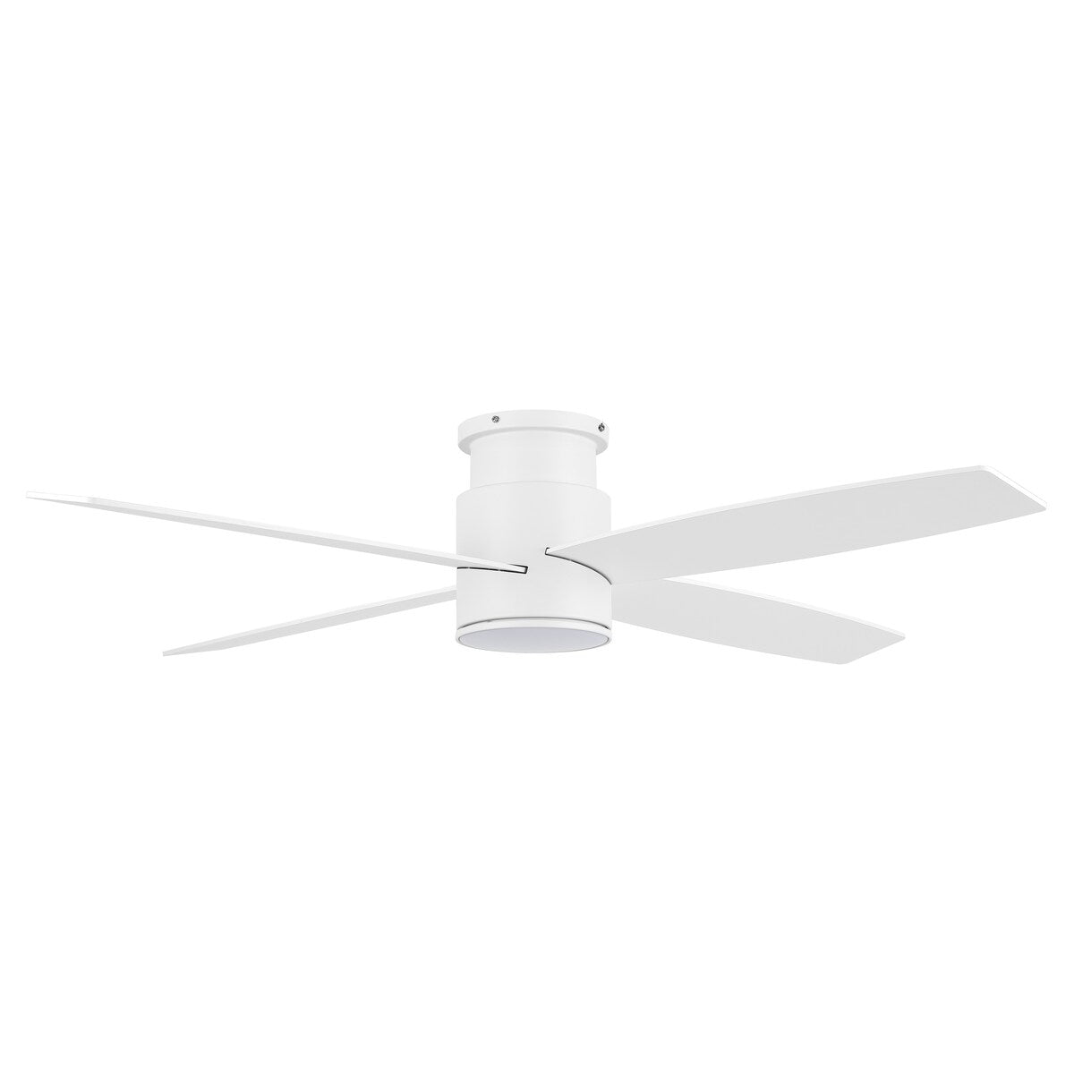 Ventilateur de plafond encastré WINGBO 44/52 pouces avec éclairage et télécommande, 4 pales réversibles