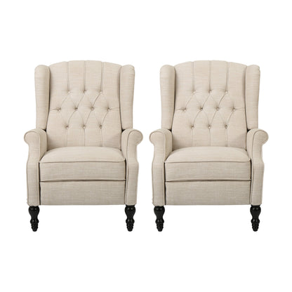 Fauteuils inclinables en tissu capitonné Walter (lot de 2) par Christopher Knight Home
