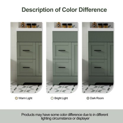 Ensemble de meuble-lavabo Wavy Line 30/36/48 avec lavabo et robinet