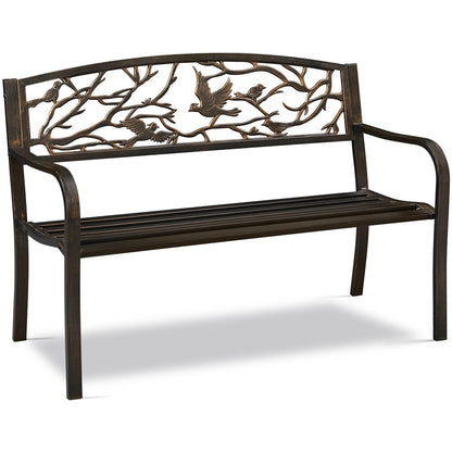 Banc de jardin Yaheetech en métal pour l'extérieur - N/A