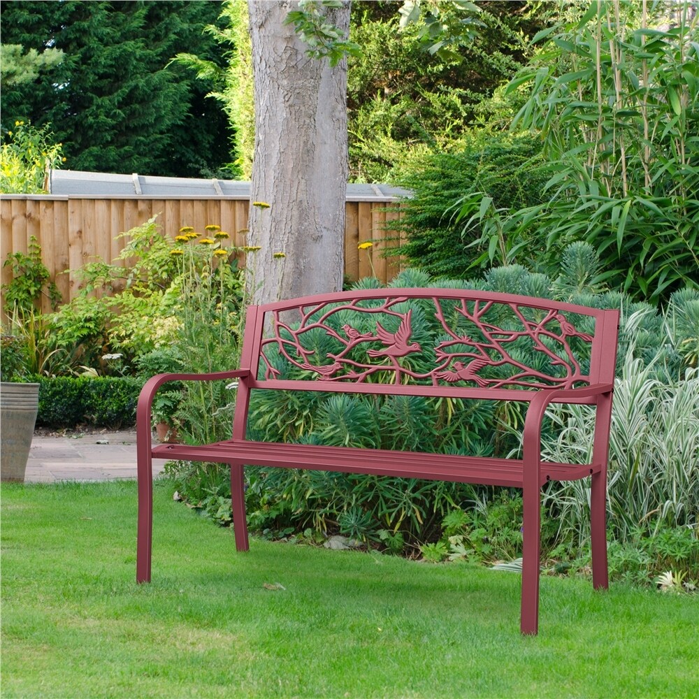 Banc de jardin Yaheetech en métal pour l'extérieur - N/A
