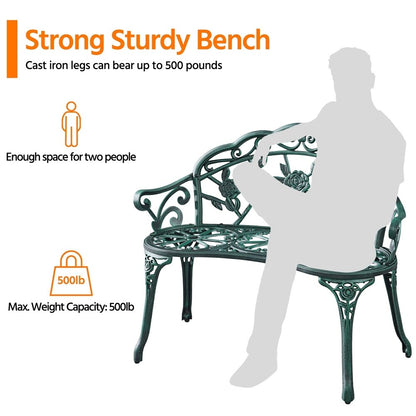 Banc de jardin en métal d'extérieur Yaheetech - N/A