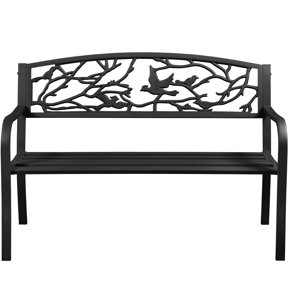 Banc de jardin Yaheetech en métal pour l'extérieur - N/A