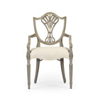 Chaise de salle à manger à dossier bouclier de style antique