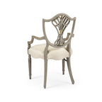 Chaise de salle à manger à dossier bouclier de style antique