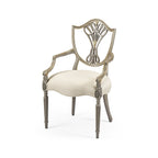 Chaise de salle à manger à dossier bouclier de style antique