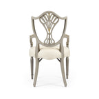 Chaise de salle à manger à dossier bouclier de style antique