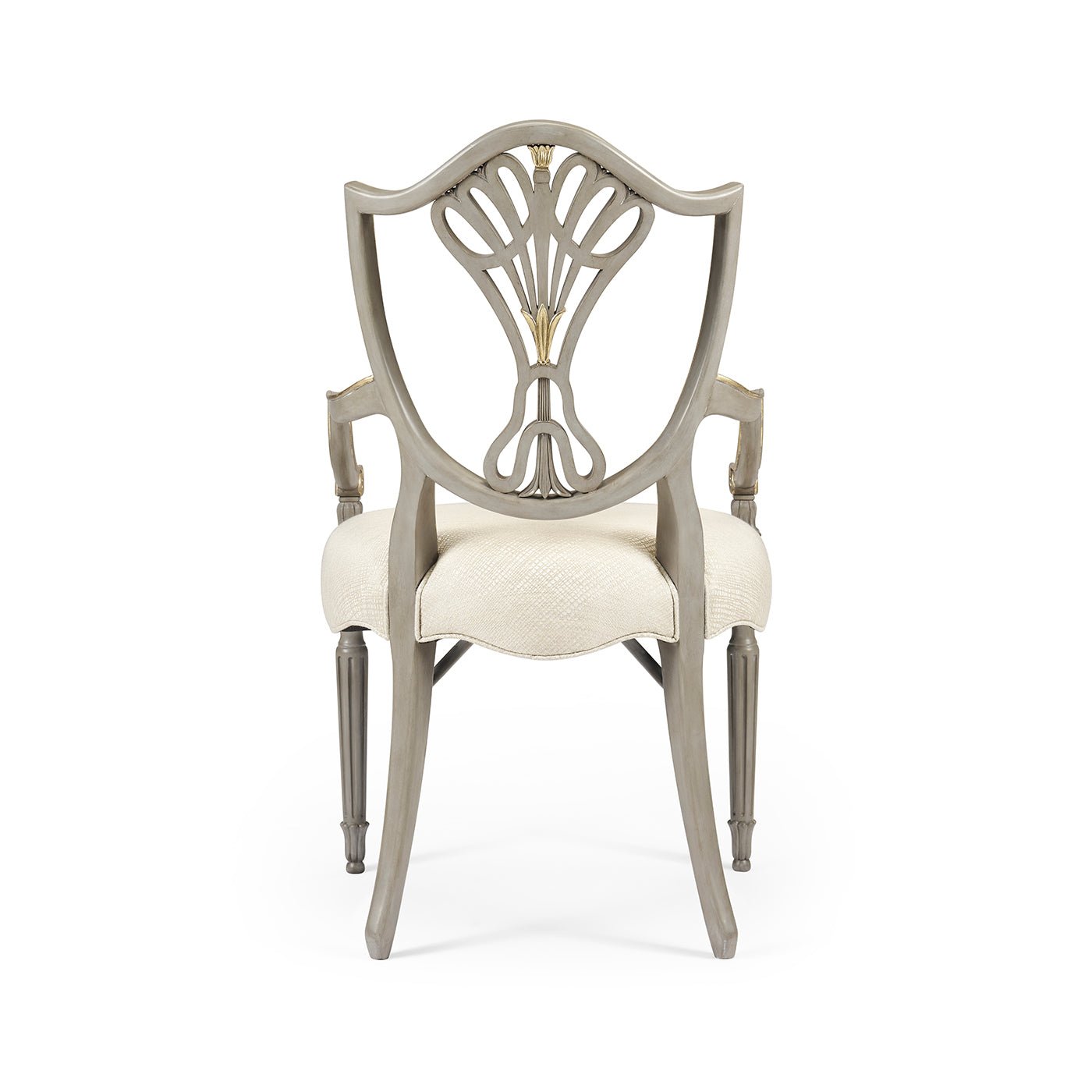 Chaise de salle à manger à dossier bouclier de style antique