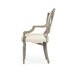 Chaise de salle à manger à dossier bouclier de style antique