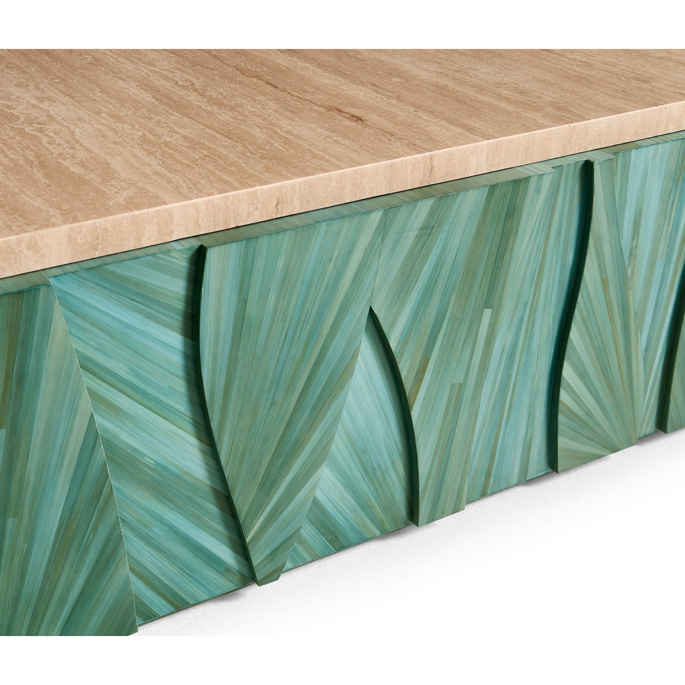 Table basse carrée en marbre Aqua Mist