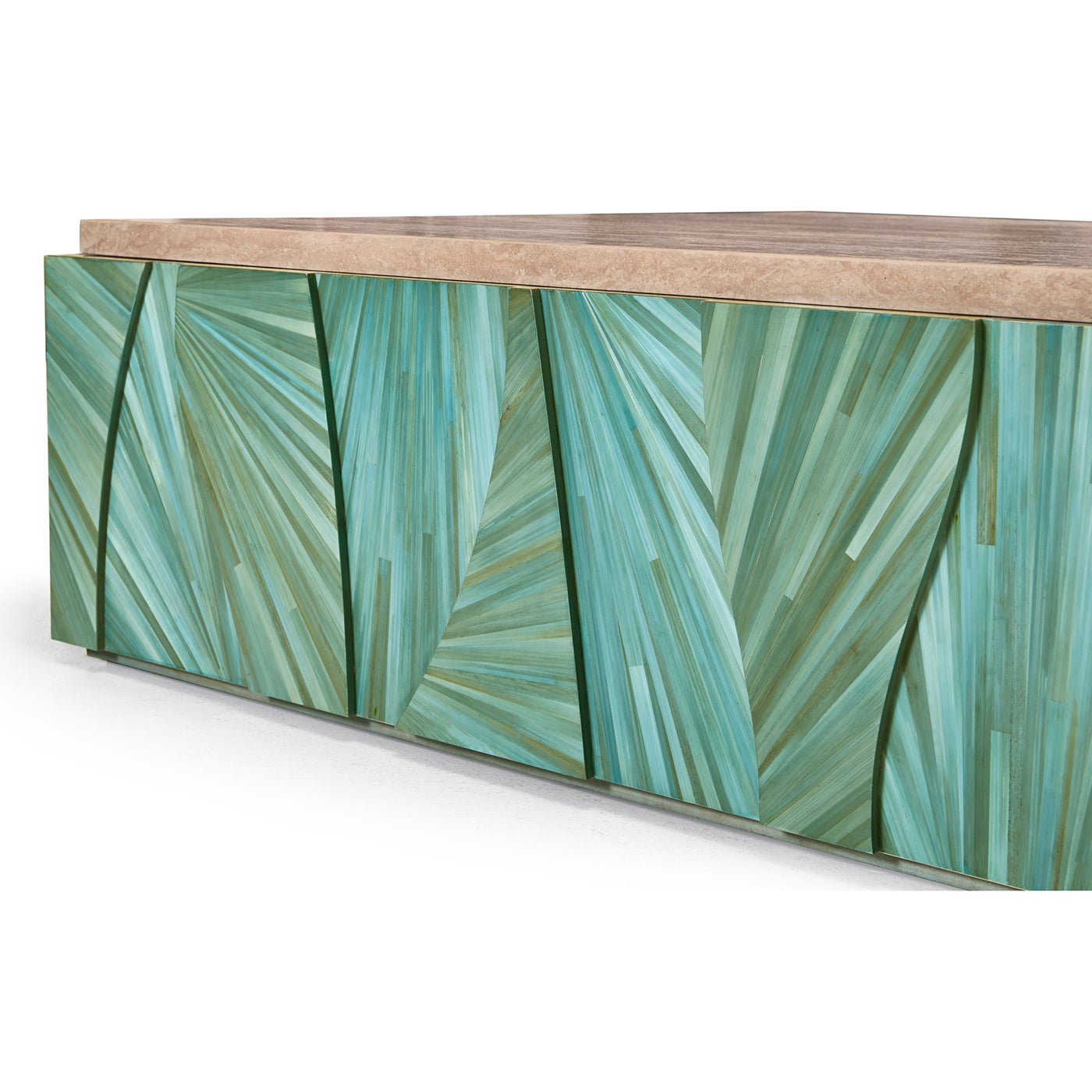 Table basse carrée en marbre Aqua Mist