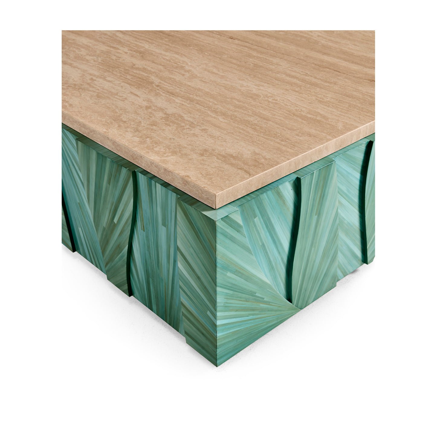Table basse carrée en marbre Aqua Mist