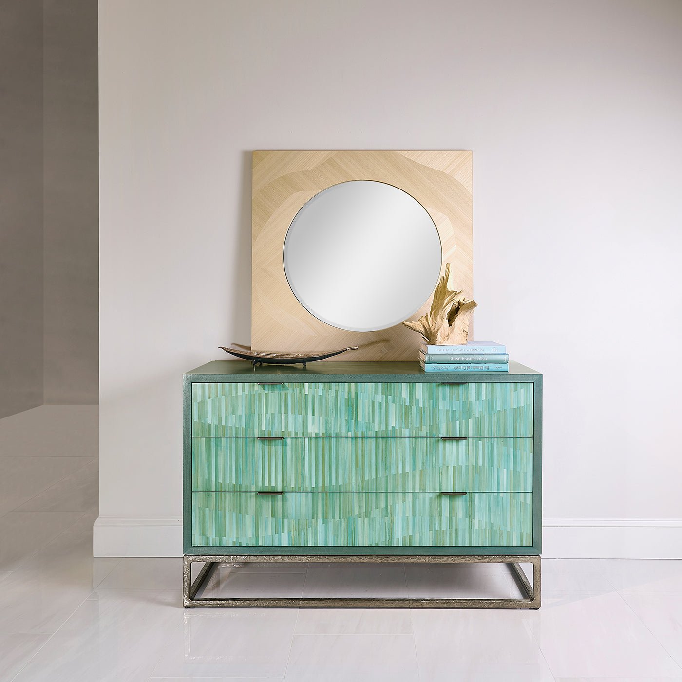 Commode à trois tiroirs Aqua Mist