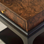 Table d'appoint Art déco en ronce de noyer
