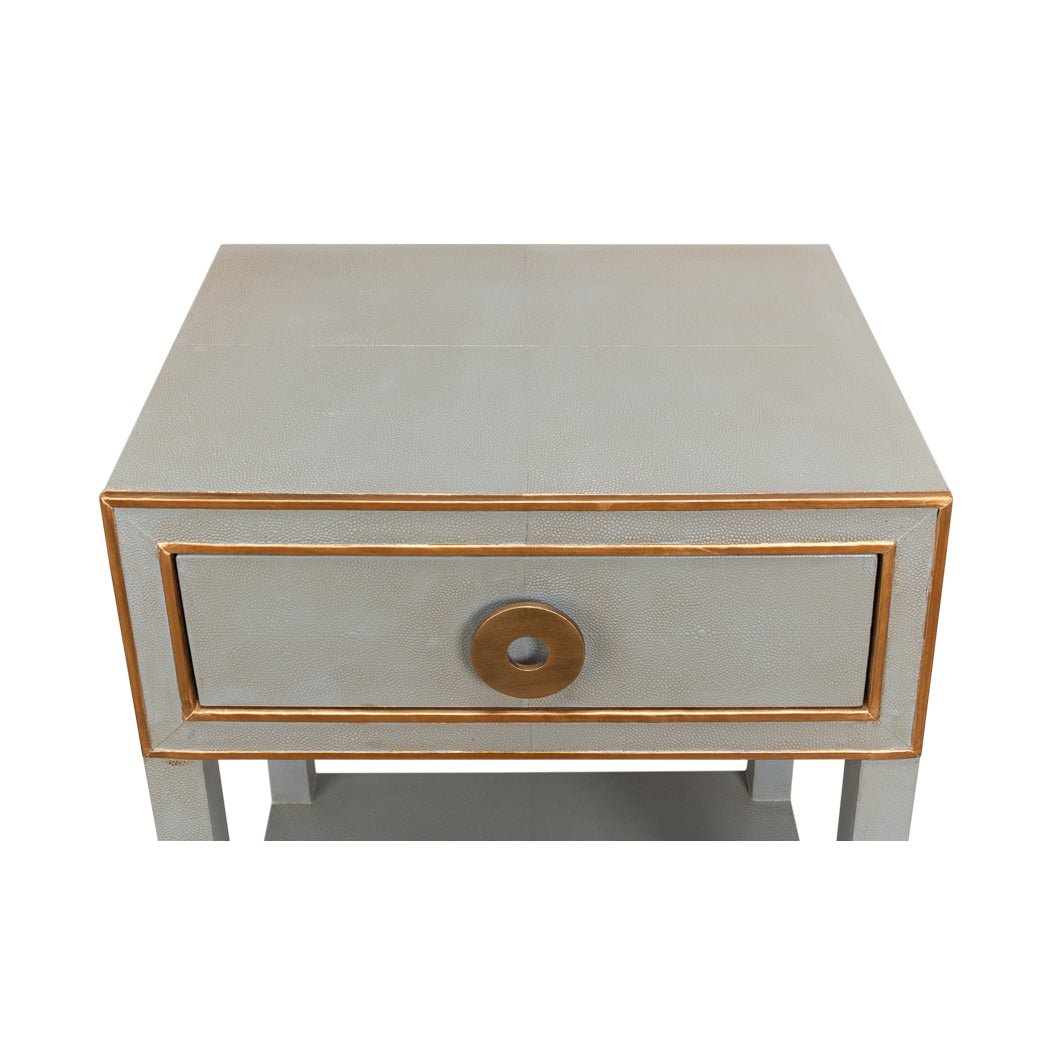 Table de chevet Art Déco grise