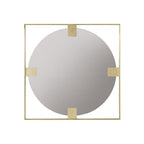 Miroir carré Art Déco en laiton