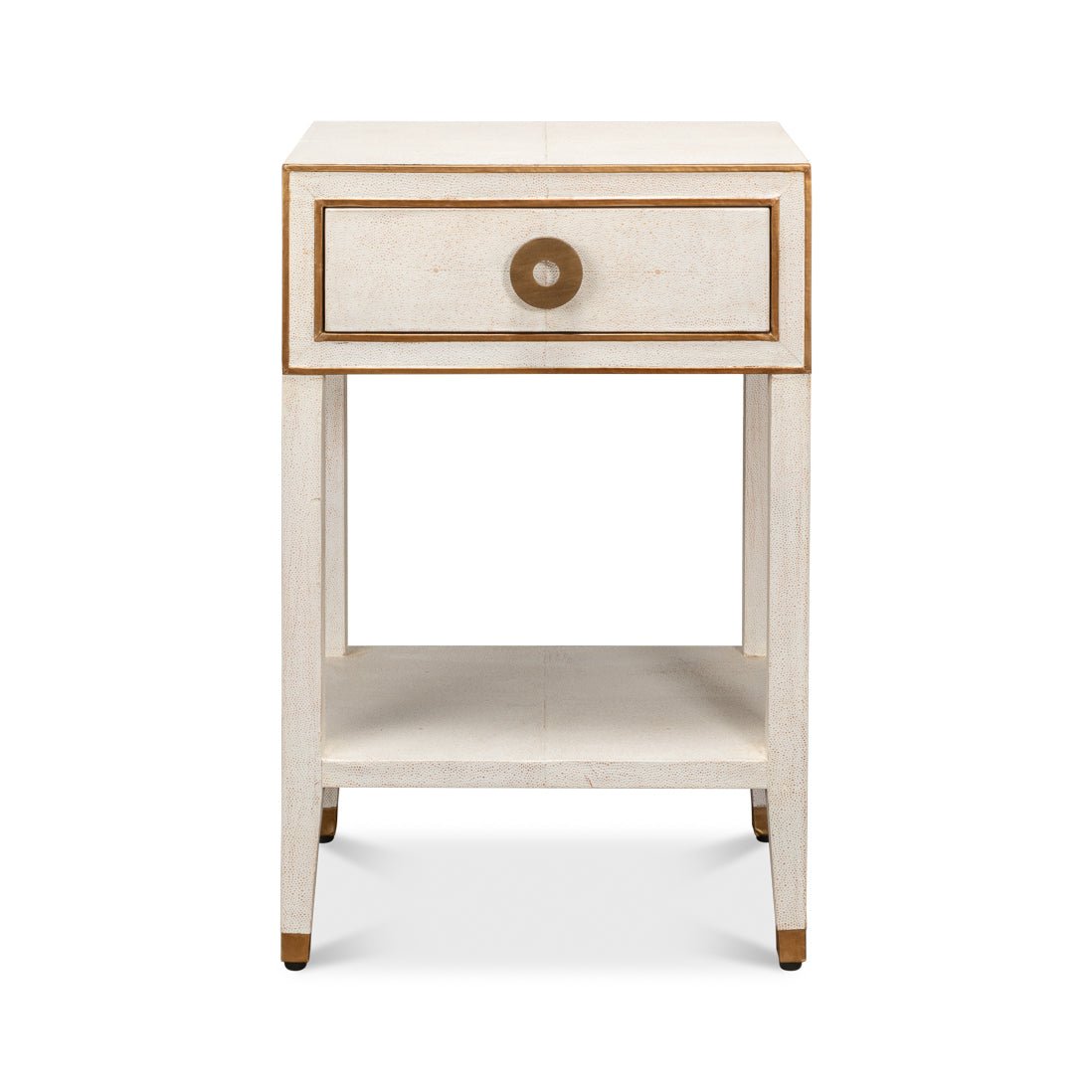 Table de chevet blanche Art déco