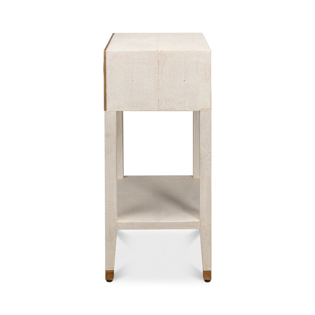 Table de chevet blanche Art déco