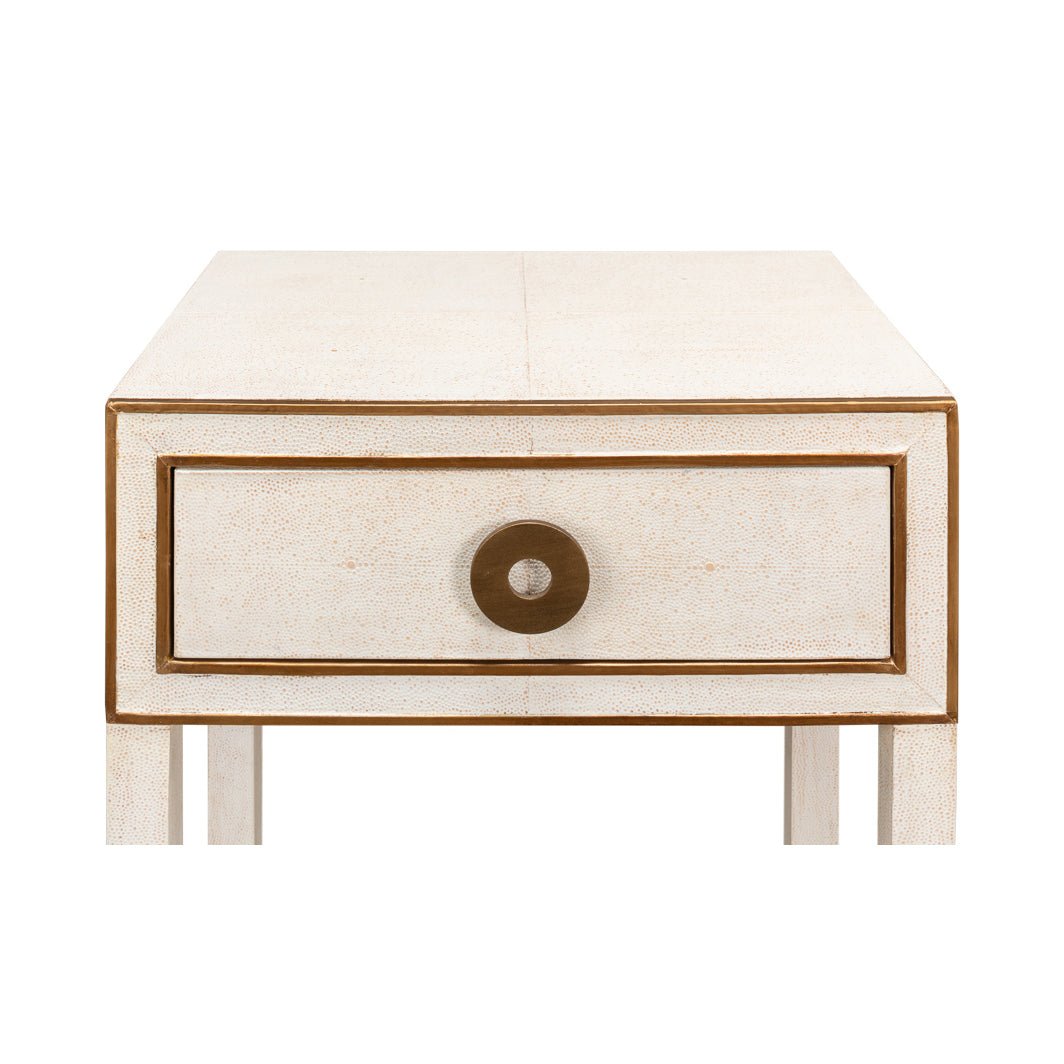 Table de chevet blanche Art déco