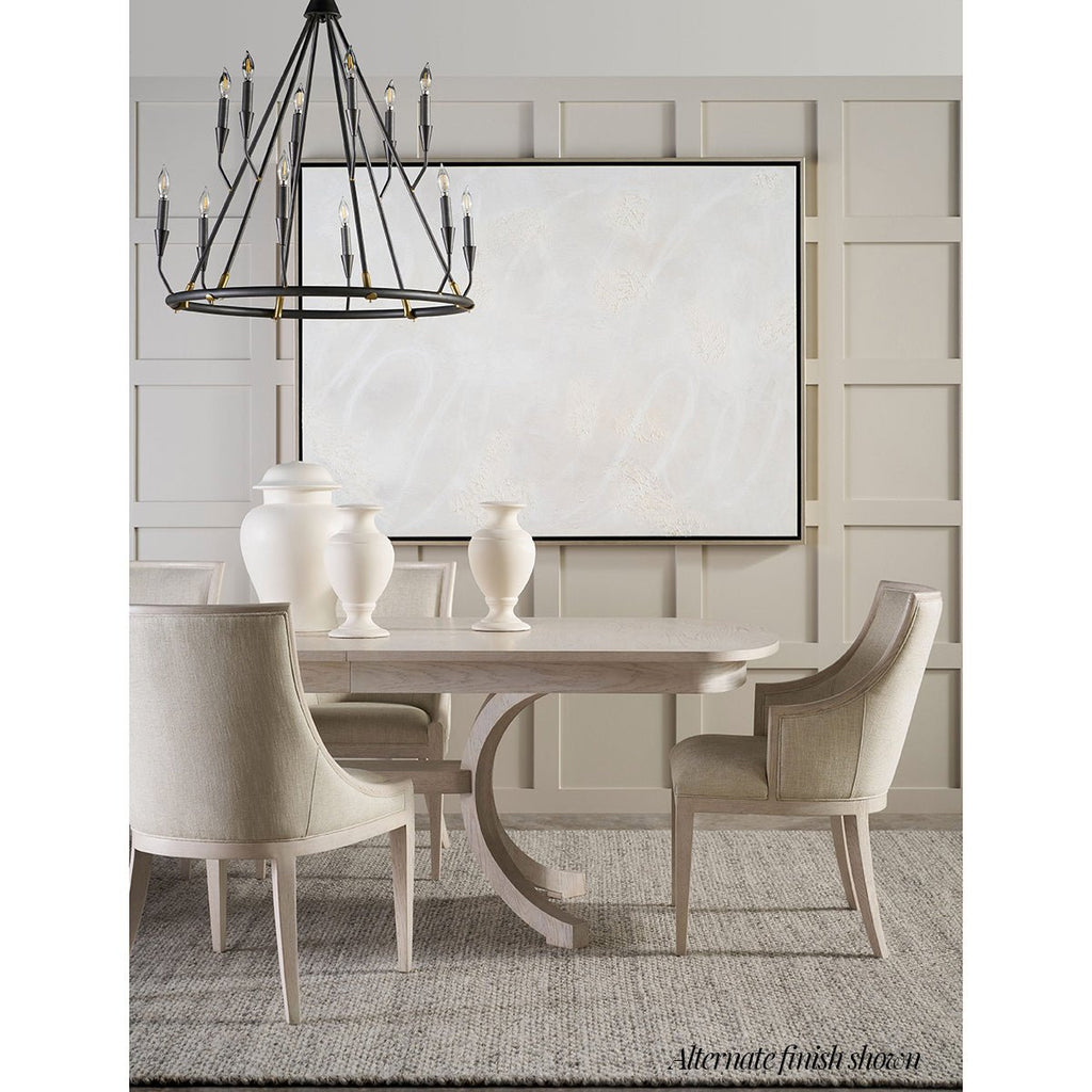 Table à manger côtière en chêne brun 
