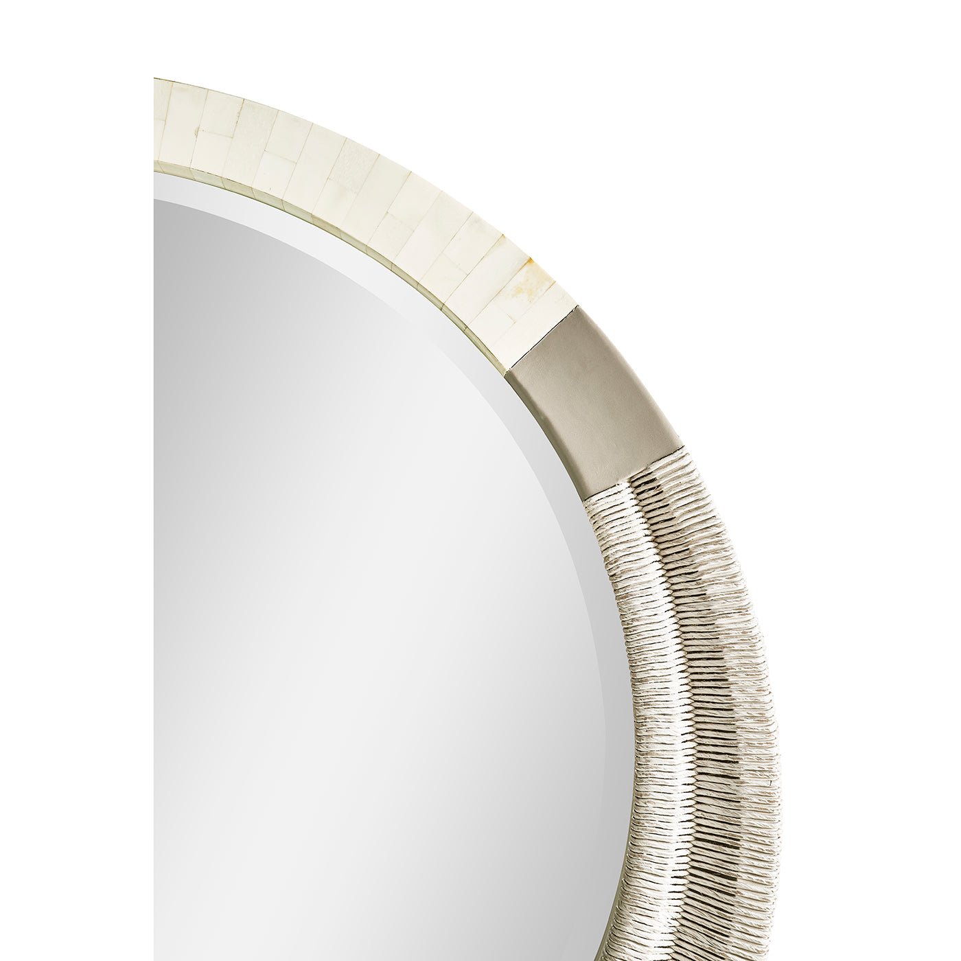 Miroir moderne organique en corde danoise