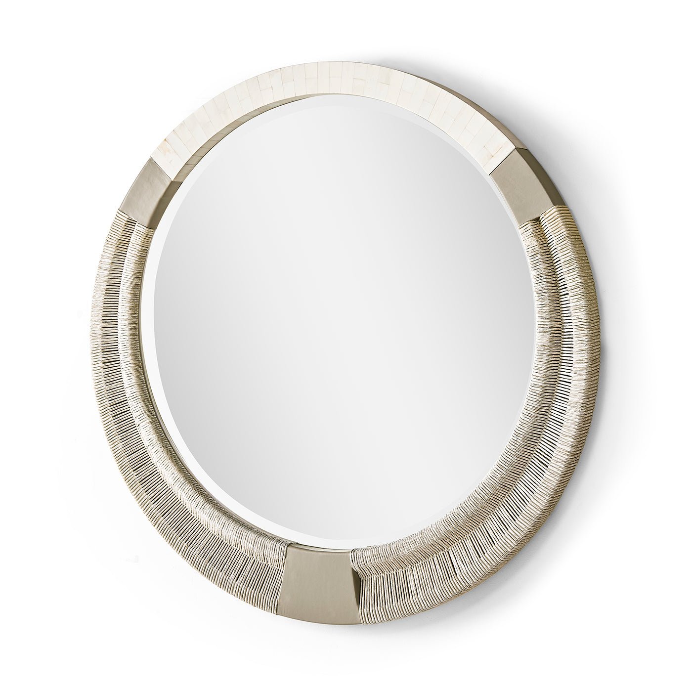 Miroir moderne organique en corde danoise