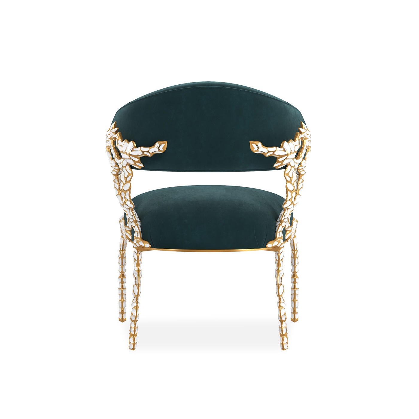 Chaise moderne éblouissante en velours bleu