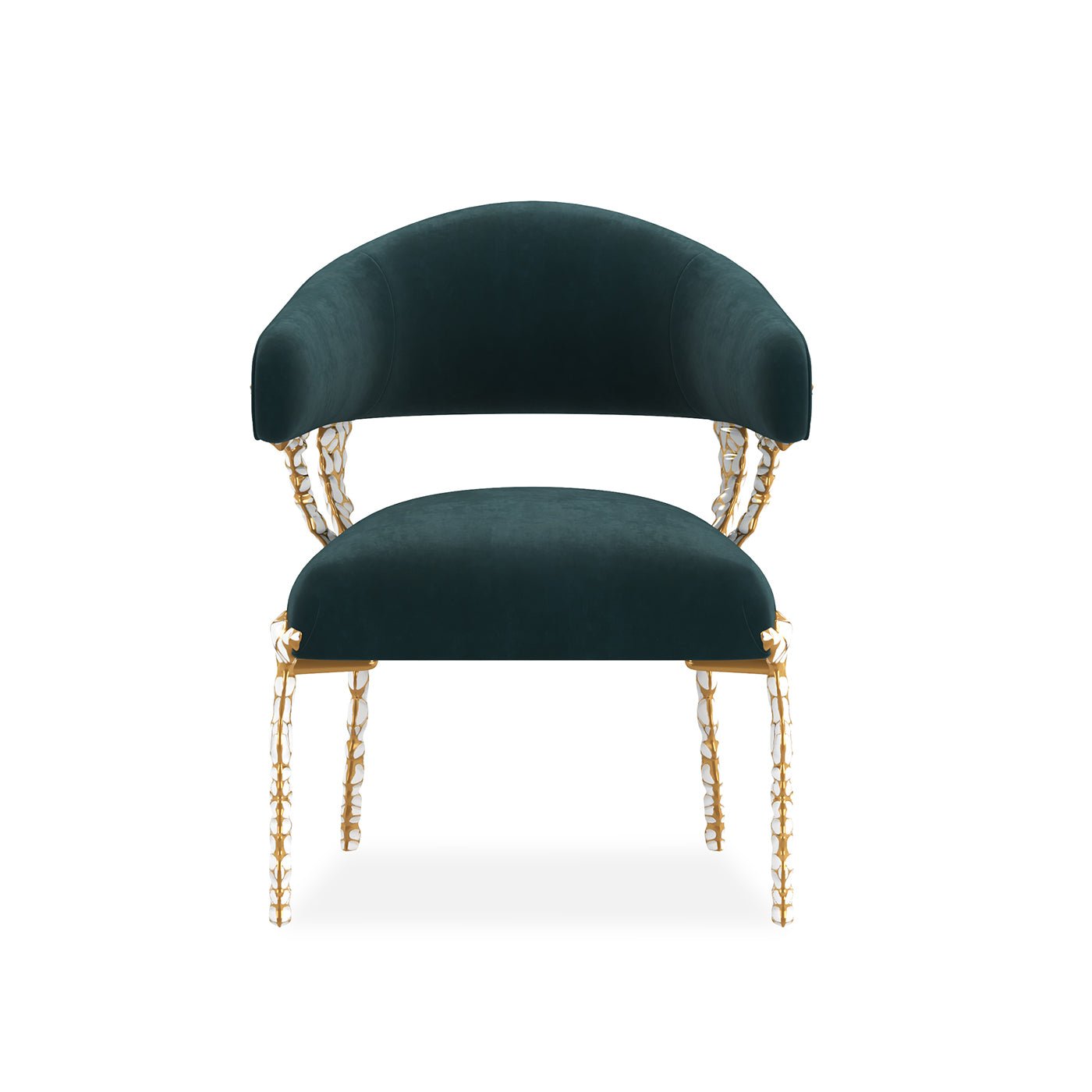Chaise moderne éblouissante en velours bleu