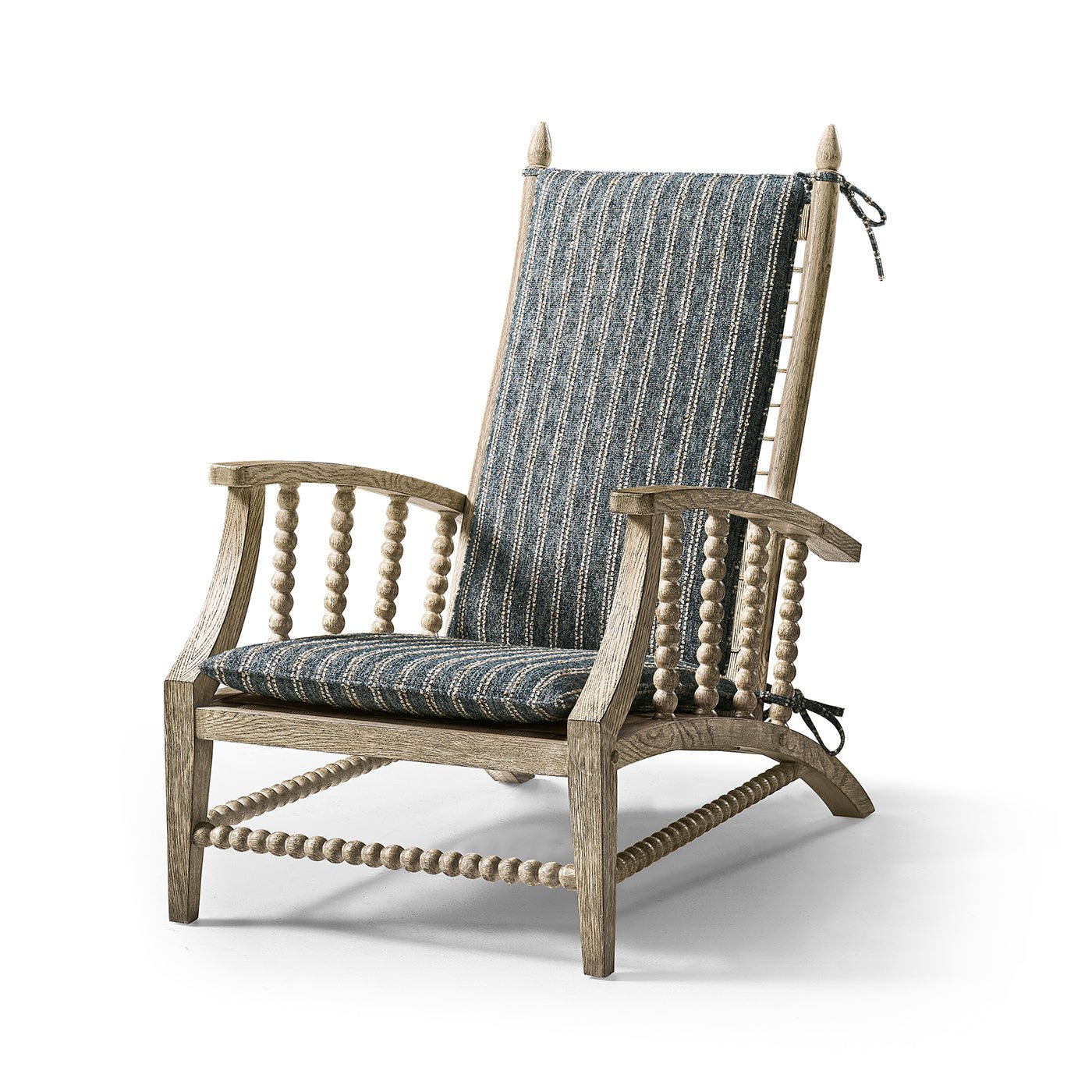 Fauteuil de salon de campagne en chêne grisé