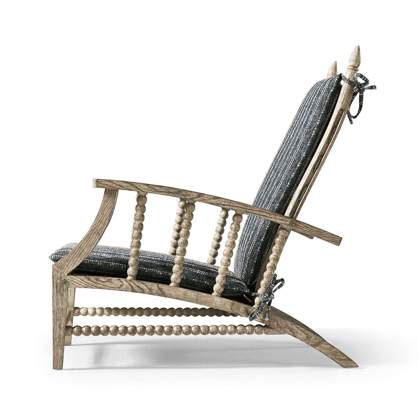 Fauteuil de salon de campagne en chêne grisé