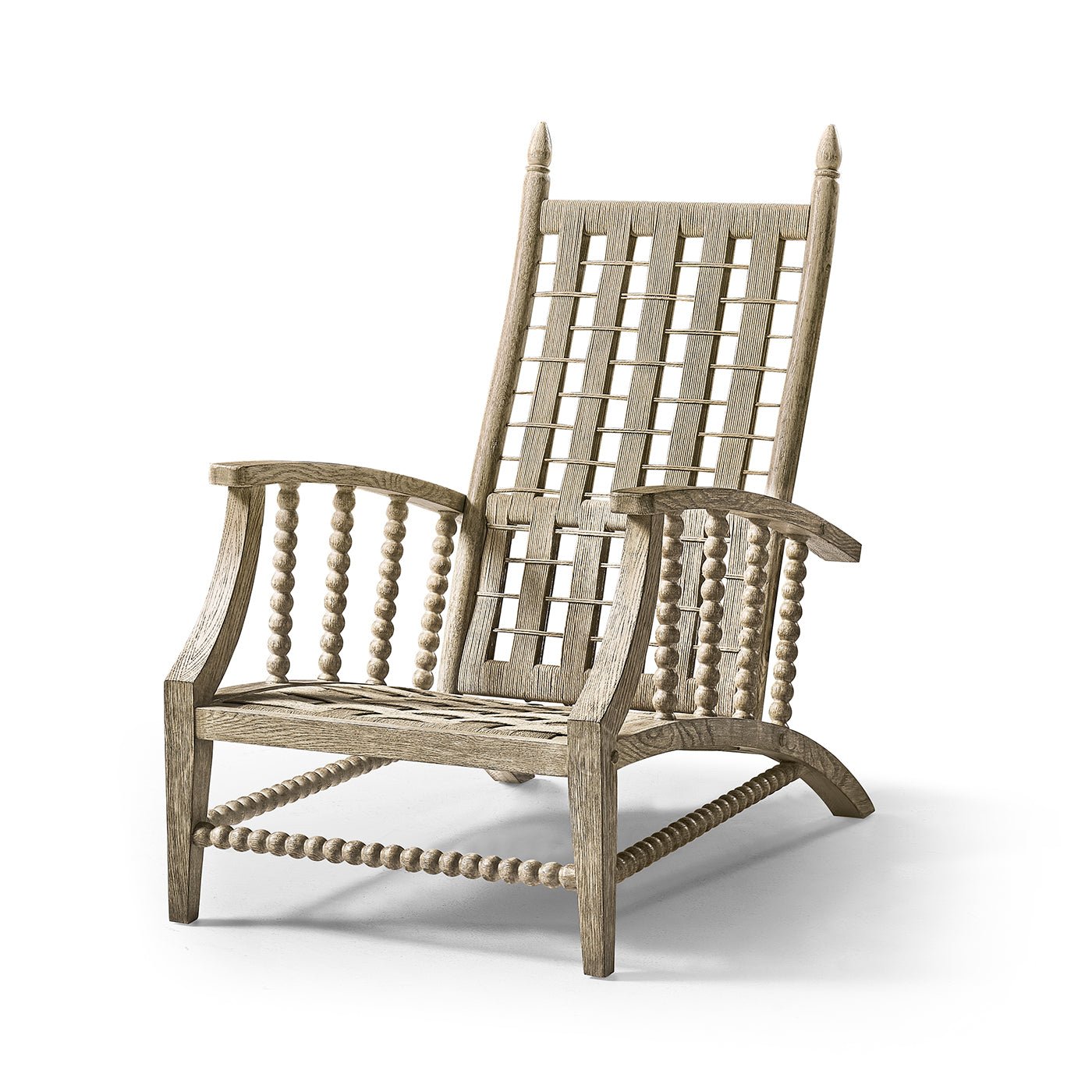 Fauteuil de salon de campagne en chêne grisé
