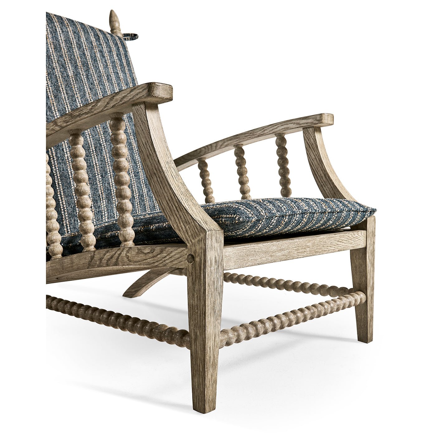 Fauteuil de salon de campagne en chêne grisé