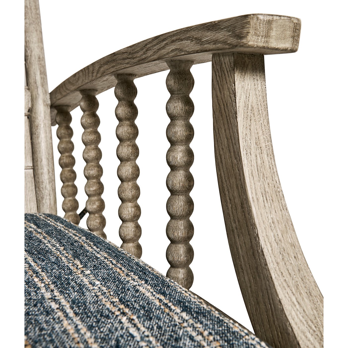 Fauteuil de salon de campagne en chêne grisé