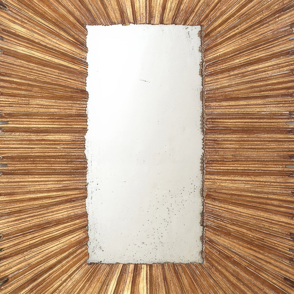 Grand miroir doré à effet soleil
