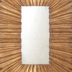 Grand miroir doré à effet soleil