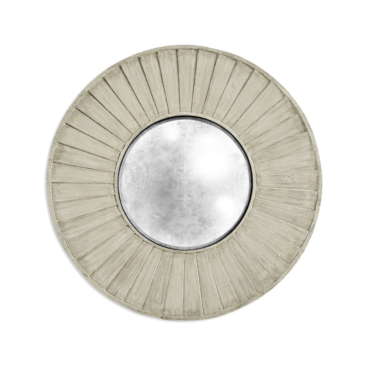 Grand miroir rond rustique