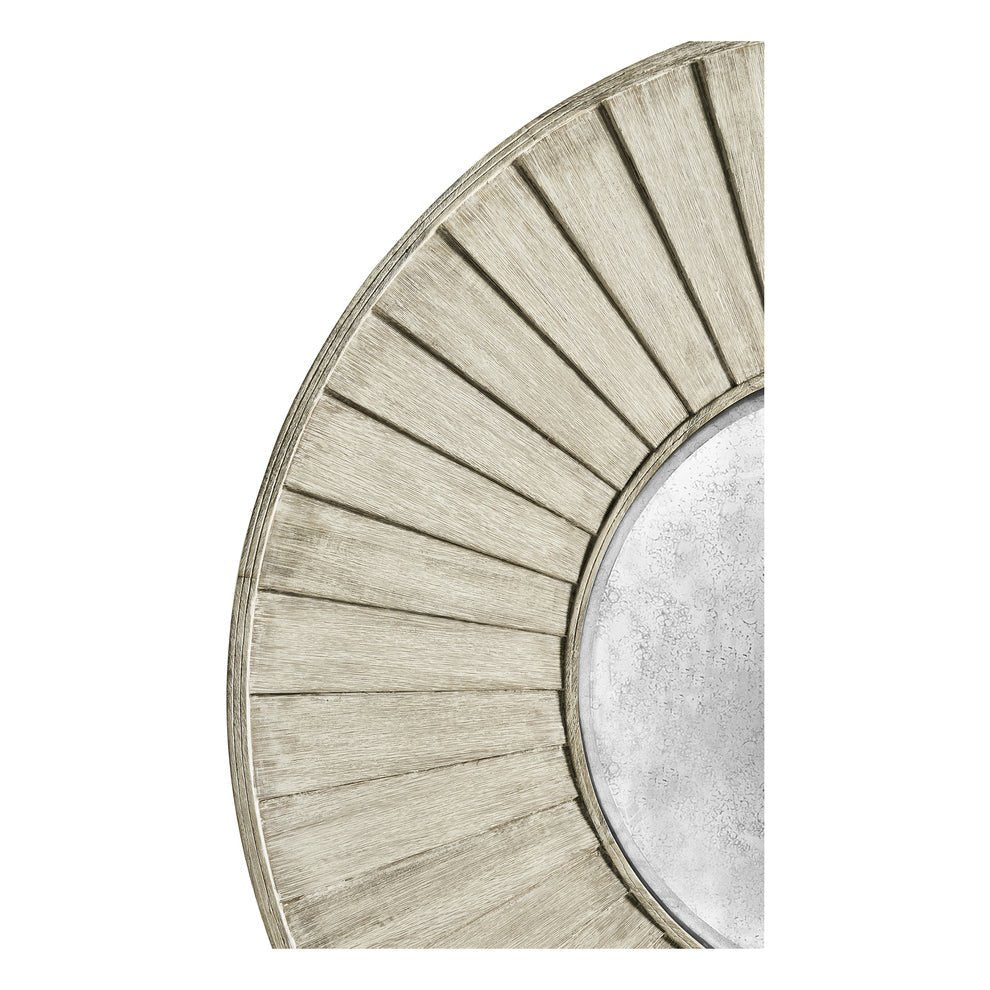 Grand miroir rond rustique
