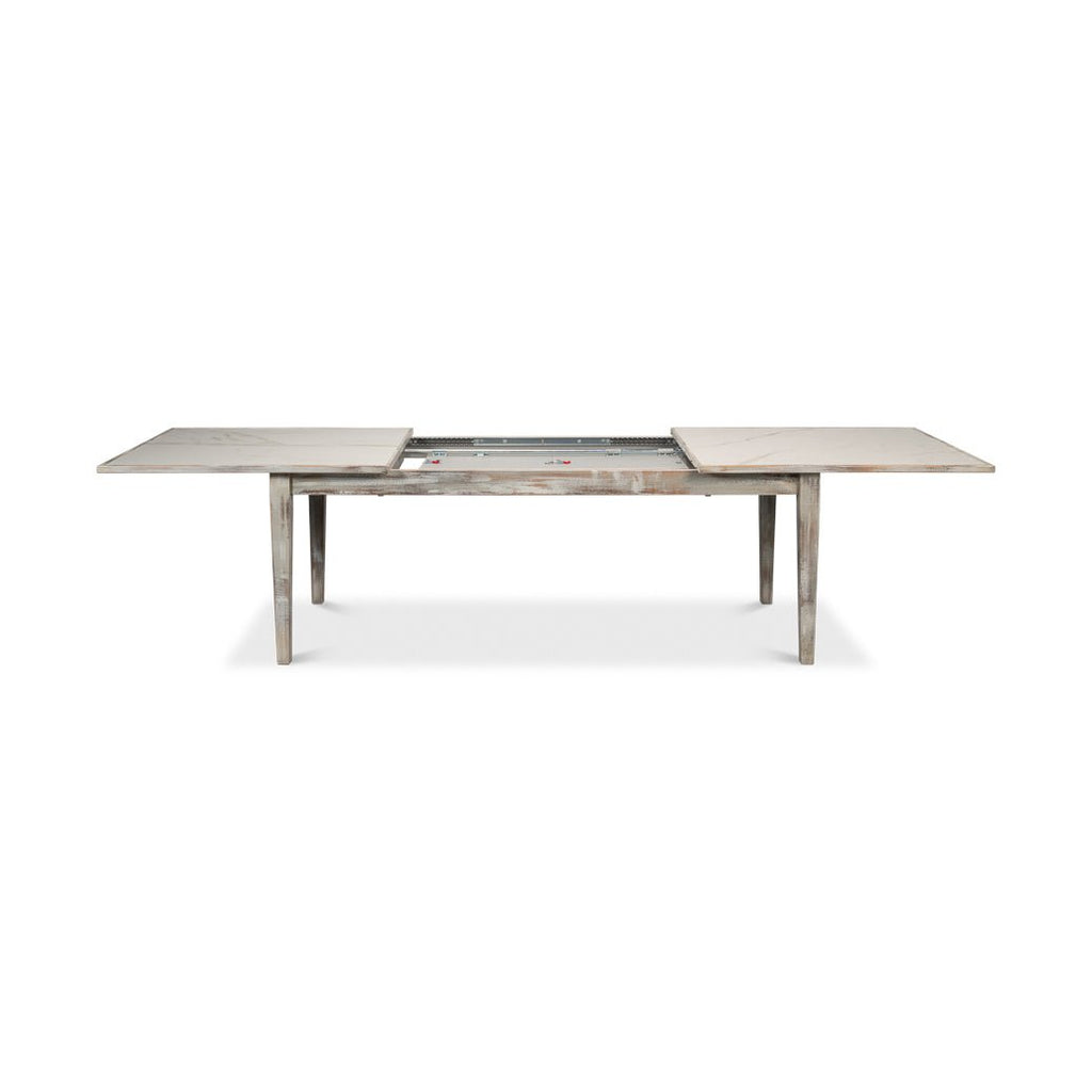 Table extensible peinte en gris néoclassique