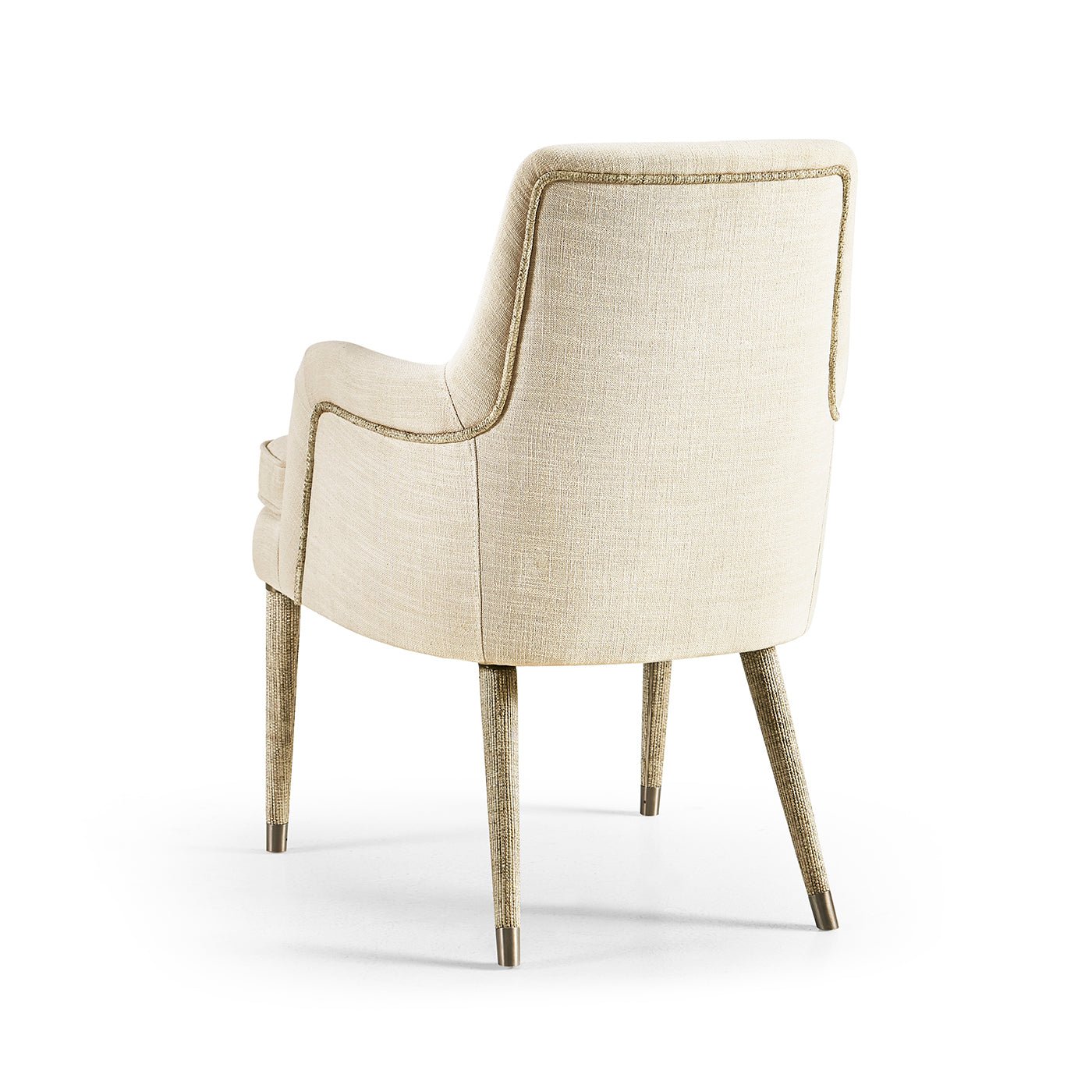 Fauteuil rembourré en lin bio moderne